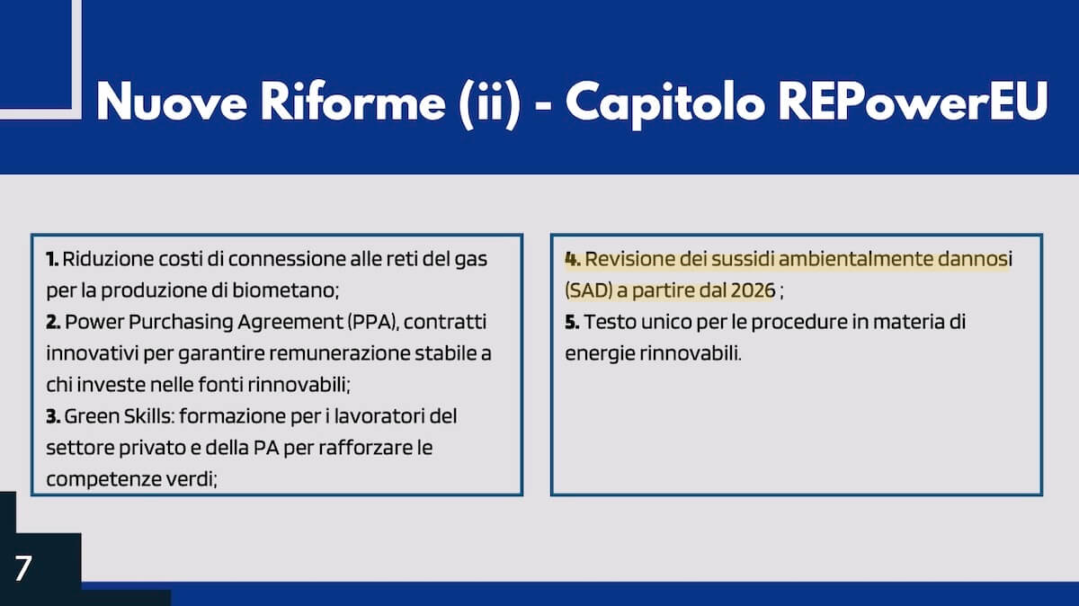 Le nuove misure inserite con il capitolo REPowerEU nel restyling del Pnrr italiano